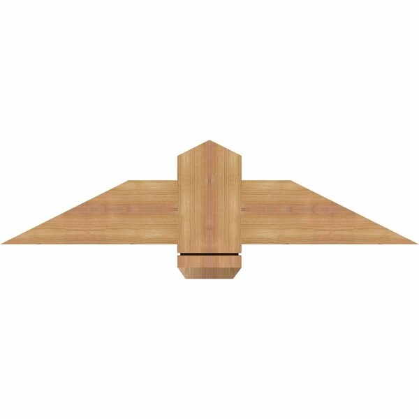 Ekena Millwork Eugene Smooth Timber Gable Bracket, Western Red Cedar, 36"W x 9"H x 1 1/2"D x 5 1/2"F, 6/12 Pitch GBW036X09X0206EUG00SWR - main